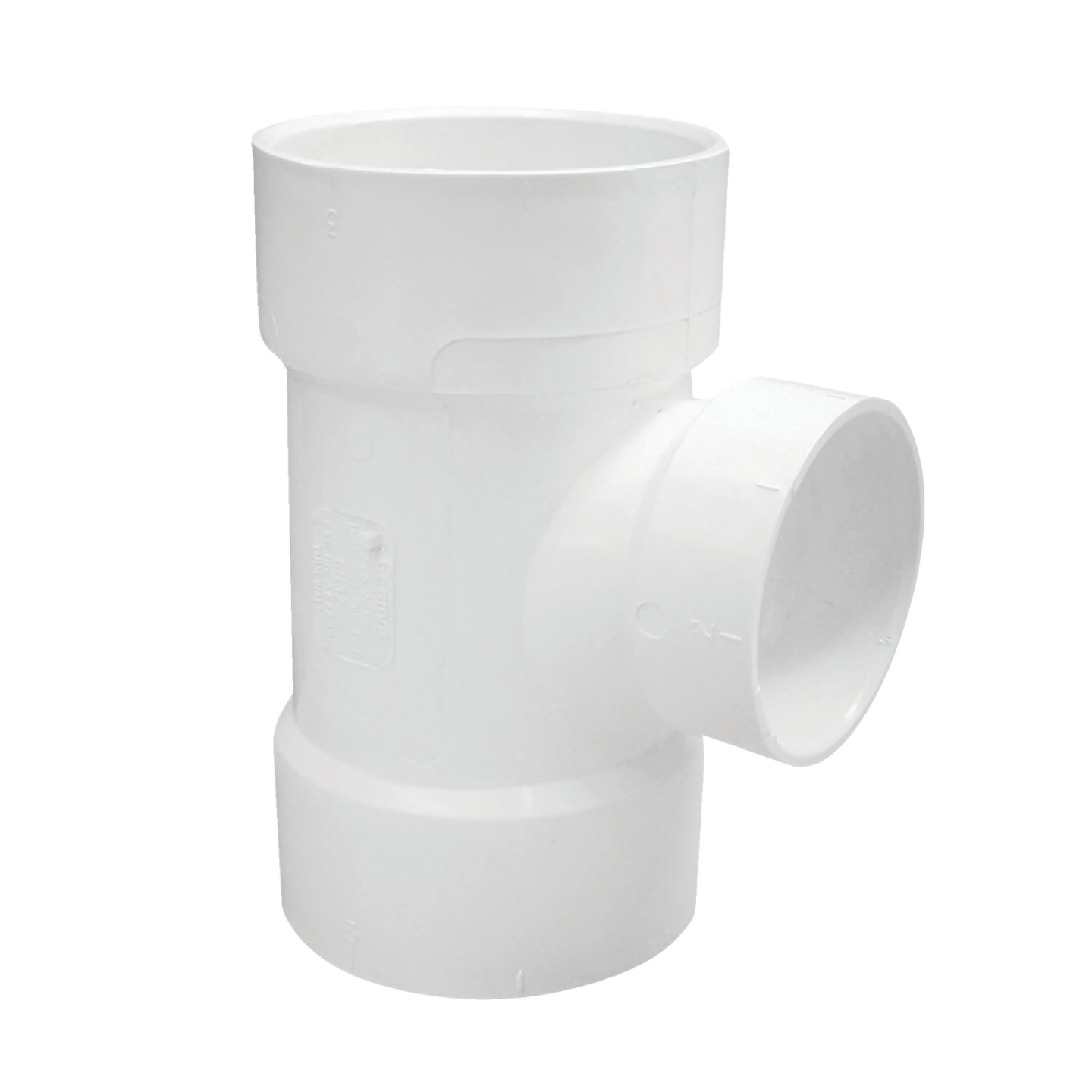 Charlotte Pipe 3 In. Sch 30 x 2 In. Sch 40 Reducing Sanitary PVC Tee Image 1