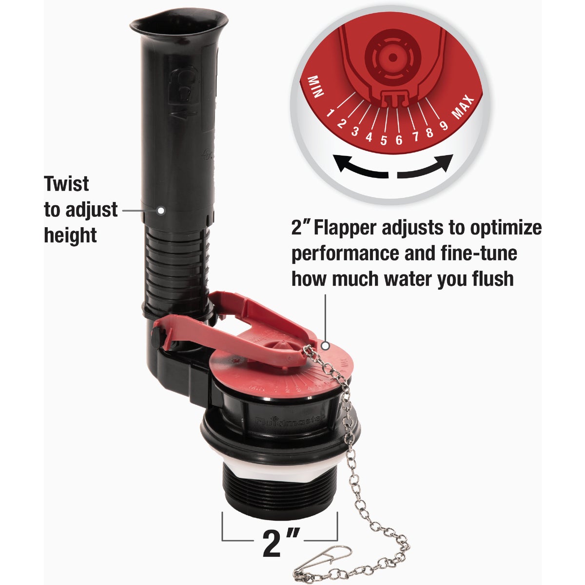 Fluidmaster PerforMAX 2 In. Universal Complete Toilet Repair Kit with Install Tools Image 3