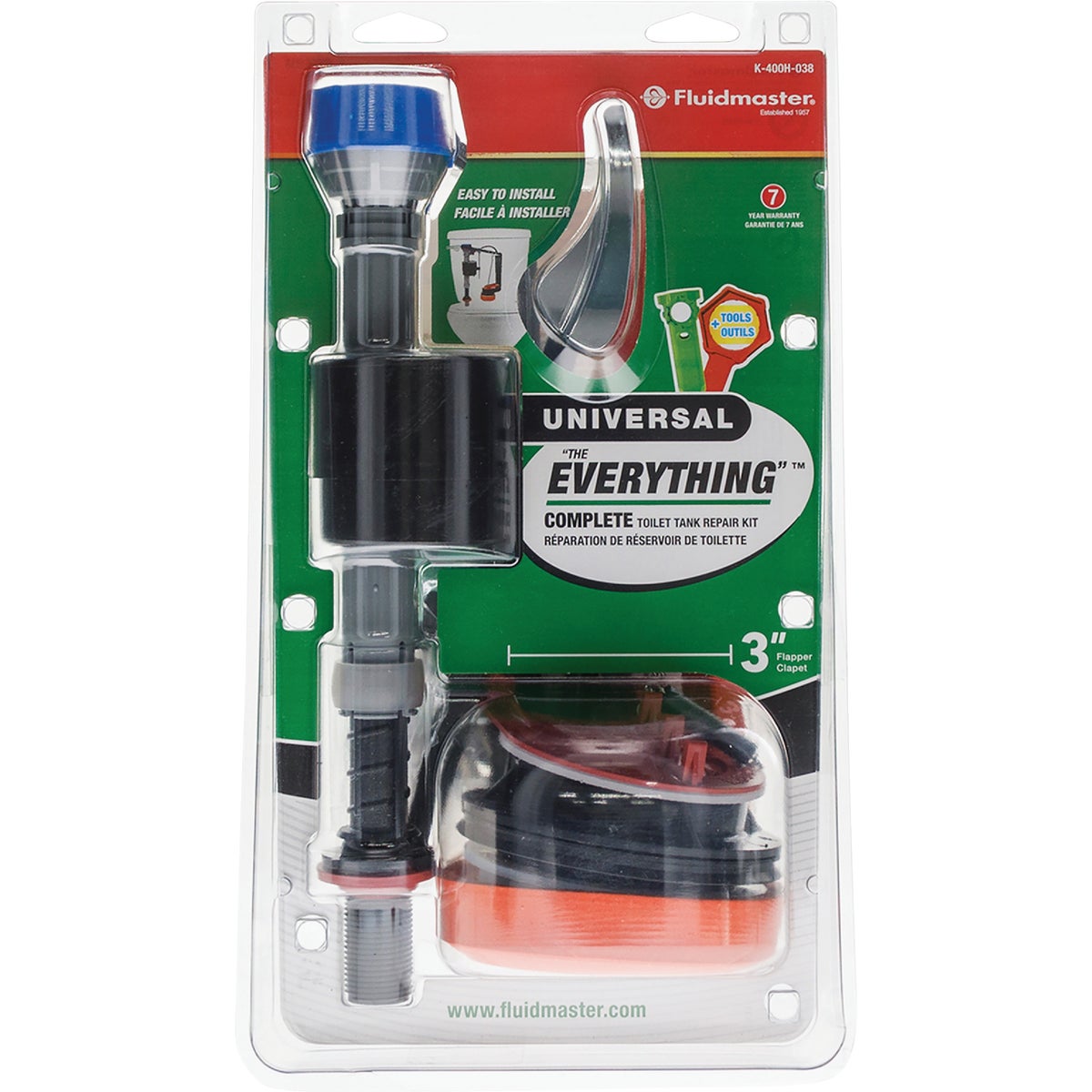 Fluidmaster PerforMAX 2 In. Universal Complete Toilet Repair Kit with Install Tools Image 9