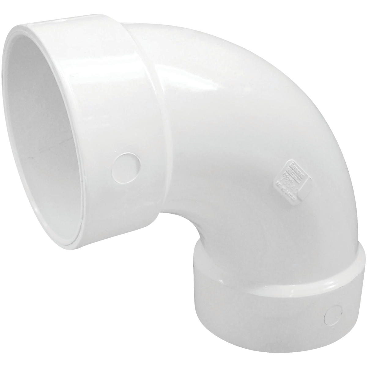 Charlotte Pipe 4 In. Schedule 40 90 Deg. Long Sweep DWV PVC Elbow (1/4 Bend)