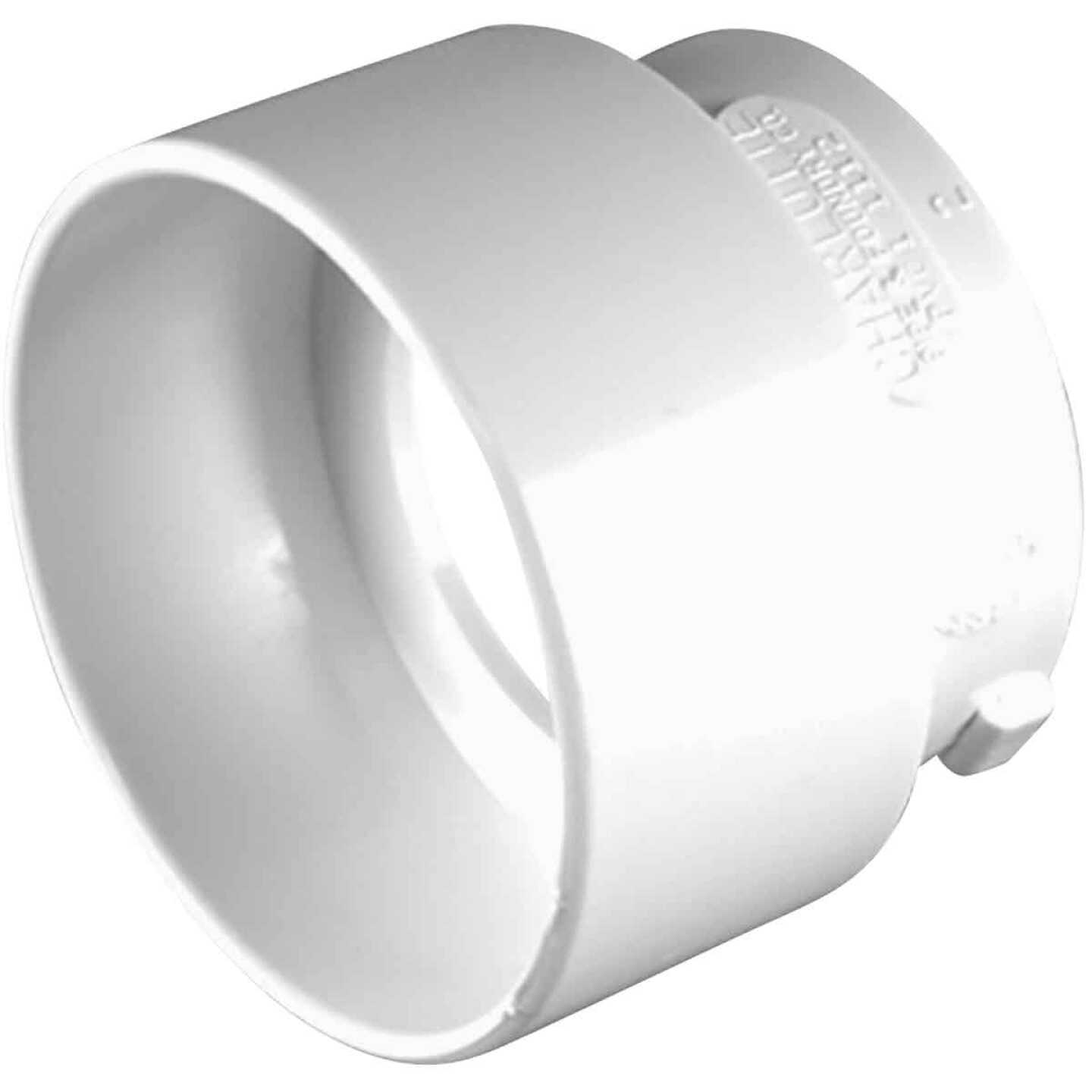 Charlotte Pipe 3 In. Sch 30 SPG x 2 In. Sch 40 Hub DWV Reducing PVC Bushing Image 1