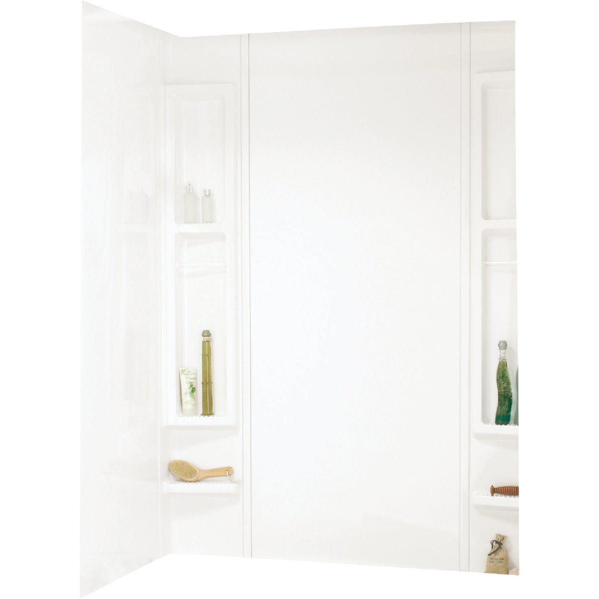Maax Finesse 61 In. L x 33-1/2 In. W x 80 In. H 5-Piece Glue Up Tub Wall Surround in White Image 3