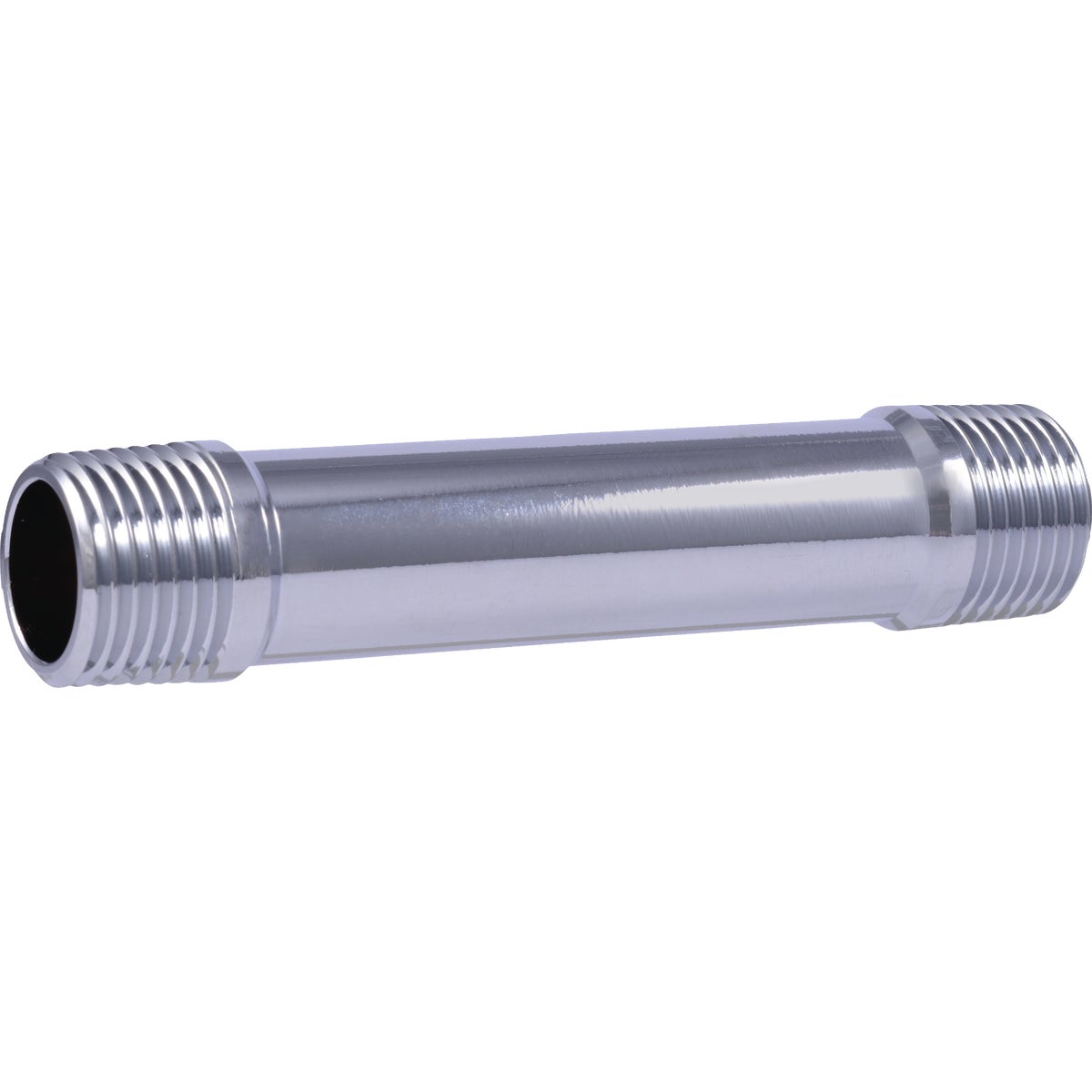 SharkBite 1/2 In. MIP x 4 In. Chrome-Plated Brass Pipe Nipple Image 1