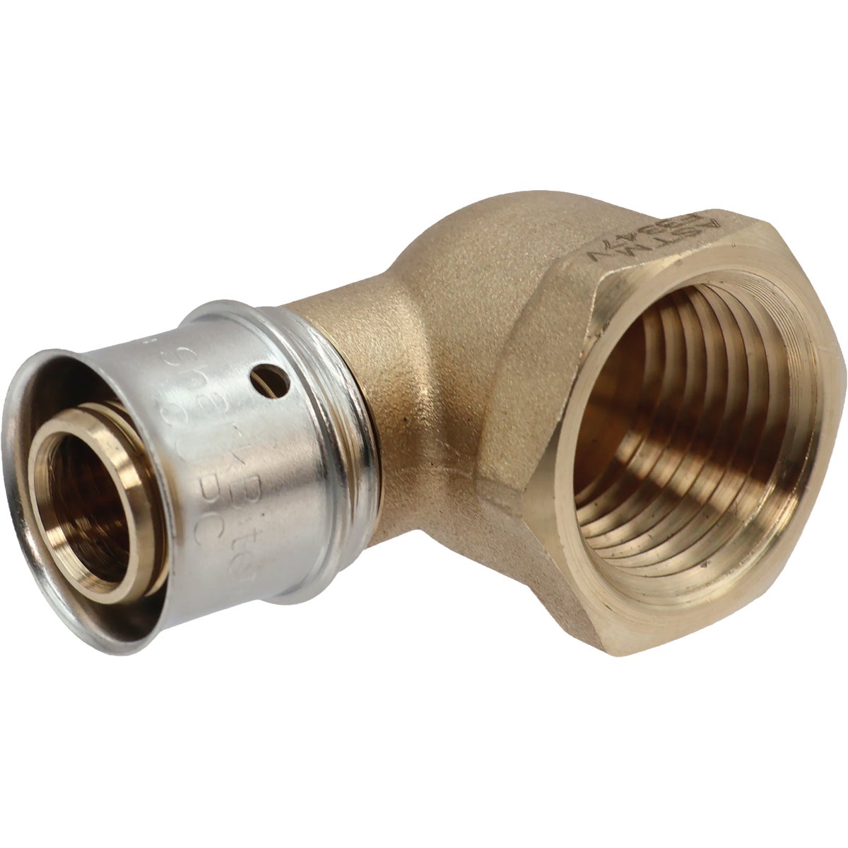 SharkBite 1/2 In. x 1/2 In. FNPT PEX Press Brass Adapter Elbow