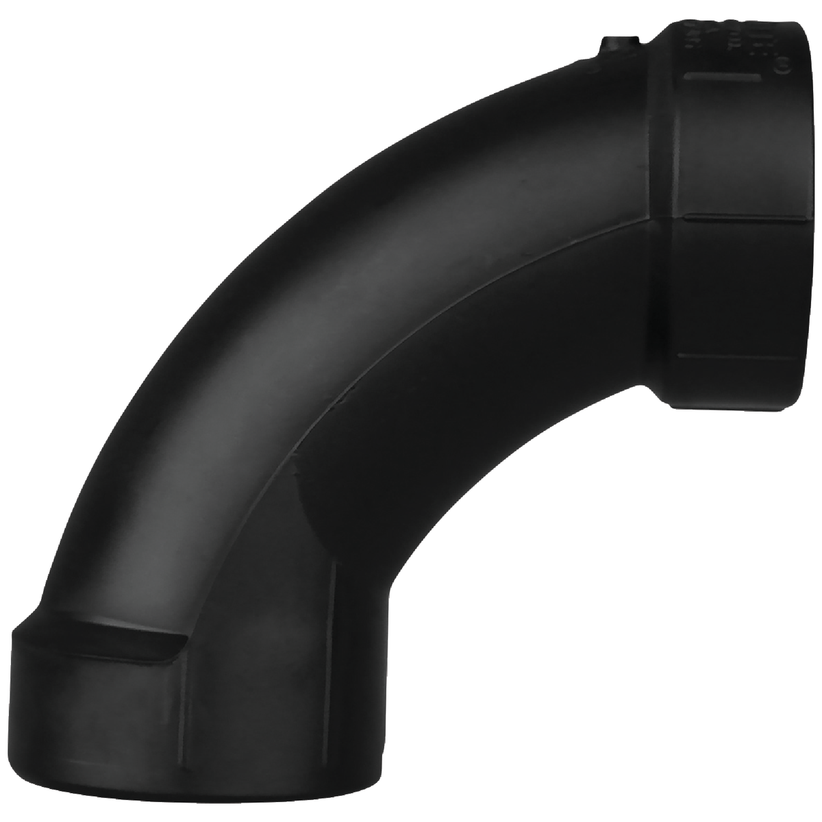 Charlotte Pipe 2 In. Hub x Hub 90 Deg. Long Sweep ABS Elbow (1/4 Bend)