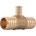 SharkBite 1 In. x 1 In. x 1/2 In. Barb Reducing Brass PEX Tee Image 1