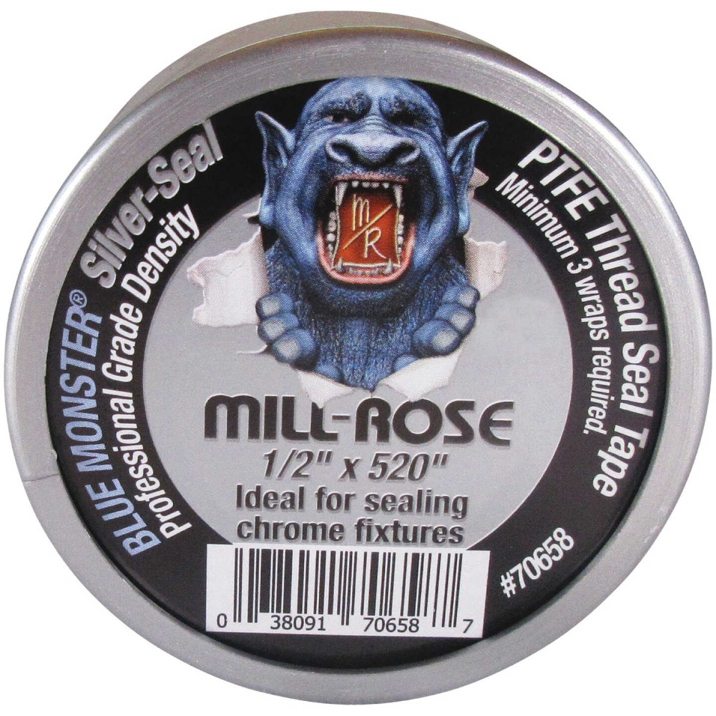 BLUE MONSTER Silver Seal 1/2 In. x 520 In. PTFE Thread Seal Tape Image 1