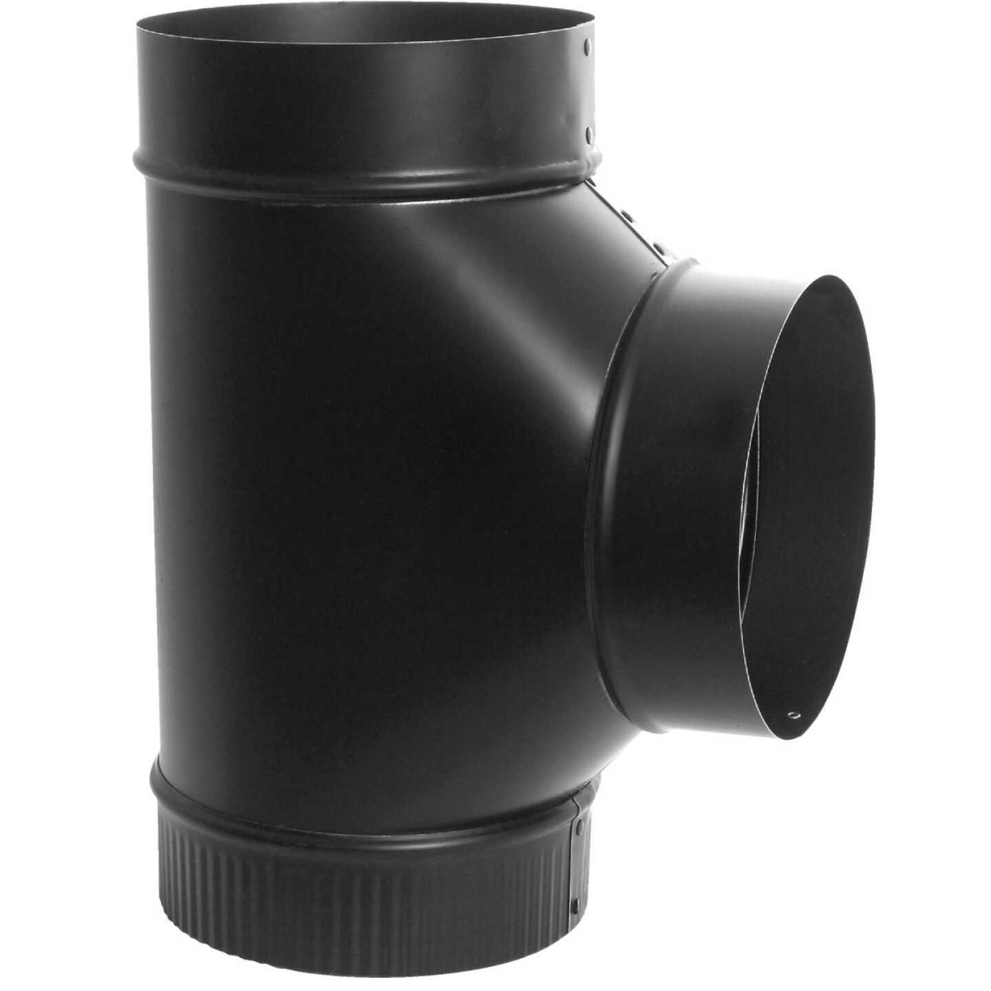 Imperial Single Wall 6 In. 24 ga Black Tee Joint Image 1