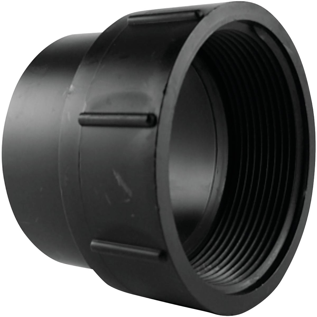 Charlotte Pipe 3 In. Spigot x FIP Fitting ABS Cleanout Image 1