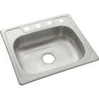 Sterling Middleton Single Bowl 25 In. x 22 In. x 6 In. Deep Stainless Steel Drop-In Kitchen Sink Image 1