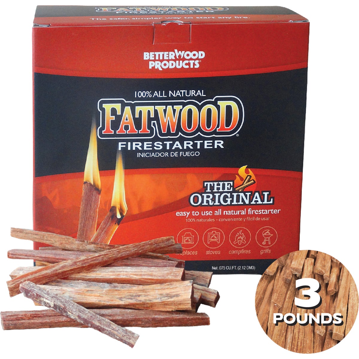 Fatwood 3 Lb. Fire Starter