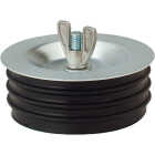 Black Swan 4 In. IPS Galvanized Steel Sewer and Drain Test Plug Image 1