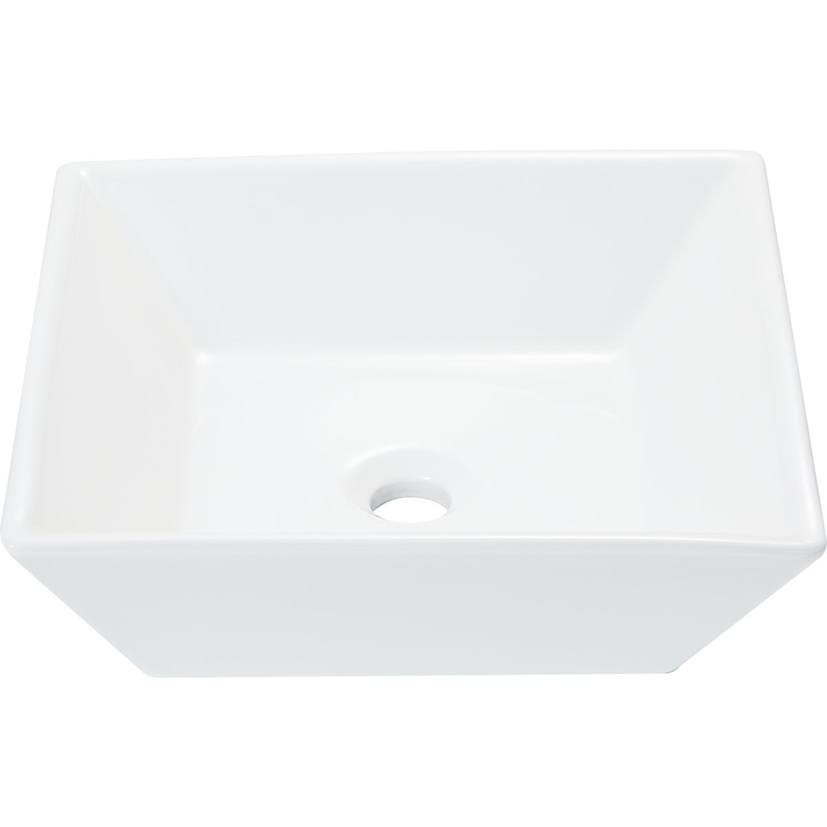 Common Goods Square White Vessel Bathroom Sink Image 2