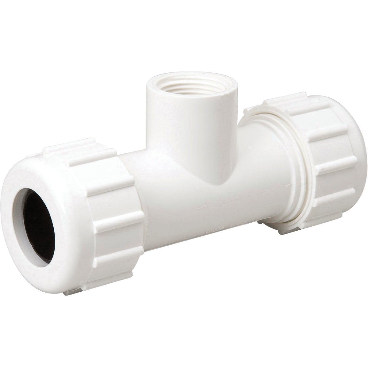 B&K 2 In. x 2 In. PVC Compression Tee with 2 In. FIP Branch