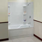 Maax Utah 60-1/2 In. L x 31-3/4 In. W x 59 In. H 5-Piece Glue Up Tub Wall Surround in White Image 1