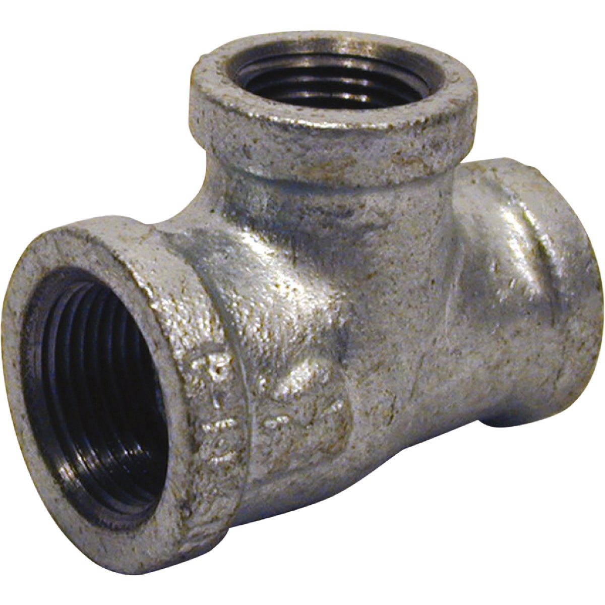 Southland 1 In. x 1 In. x 3/4 In. Malleable Iron Reducing Galvanized Tee Image 1
