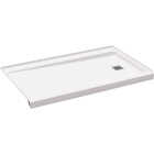 Bootz ShowerCast 6030 60 In. W. x 30 In. D. Left Drain Shower Floor in White Image 1