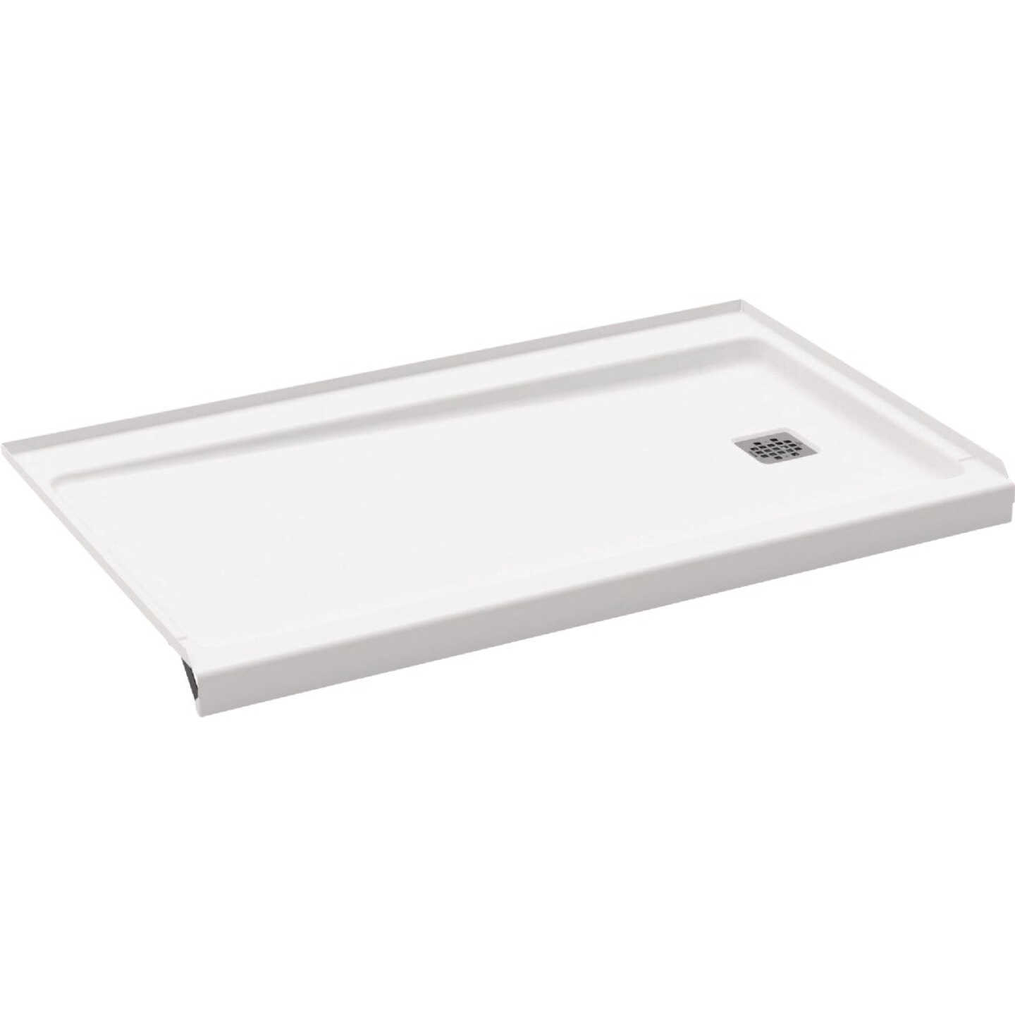 Bootz ShowerCast 6030 60 In. W. x 30 In. D. Left Drain Shower Floor in White Image 1