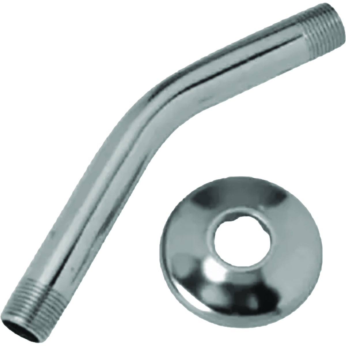 Master Plumber 1/2 In. Male Iron Pipe x 8 In. Chrome Shower Arm & Flange Image 1