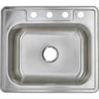 Common Goods 25 In. x 22 In. x 8 In. Single Bowl Top Mount Kitchen Sink Image 3