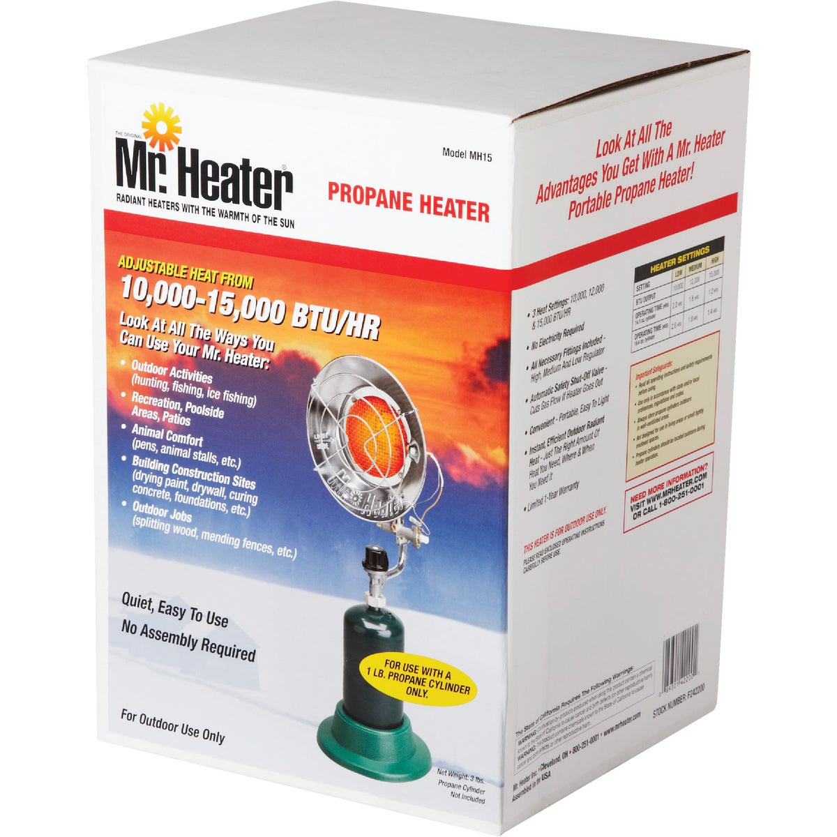 MR. HEATER 15,000 BTU Radiant Portable Tank Top Propane Heater Image 2