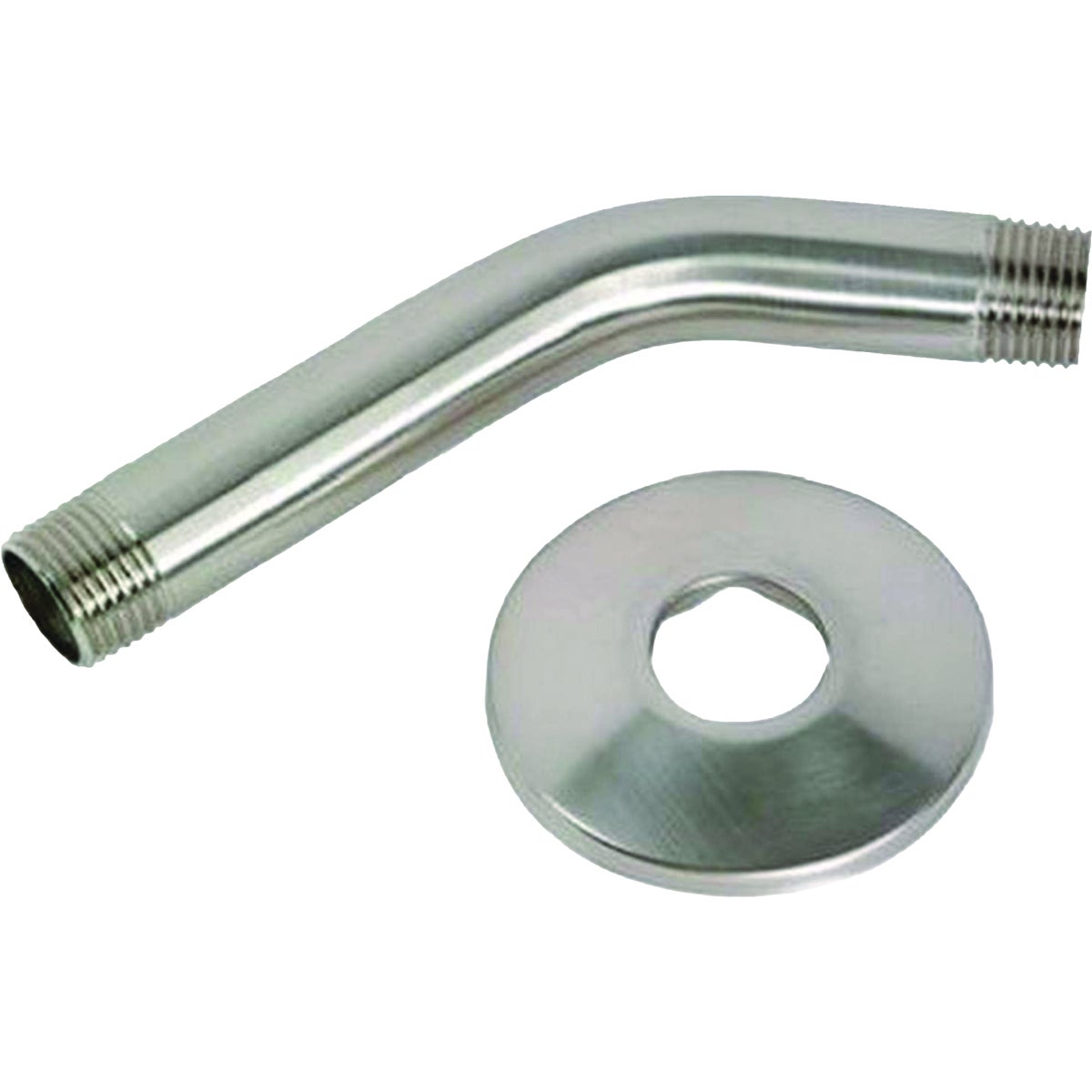 Master Plumber 6 In. Brushed Nickel Shower Arm With Flange