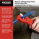 Ridgid 1/8 In. to 1-5/8 In. Plastic Pipe & Tubing Cutter Image 2