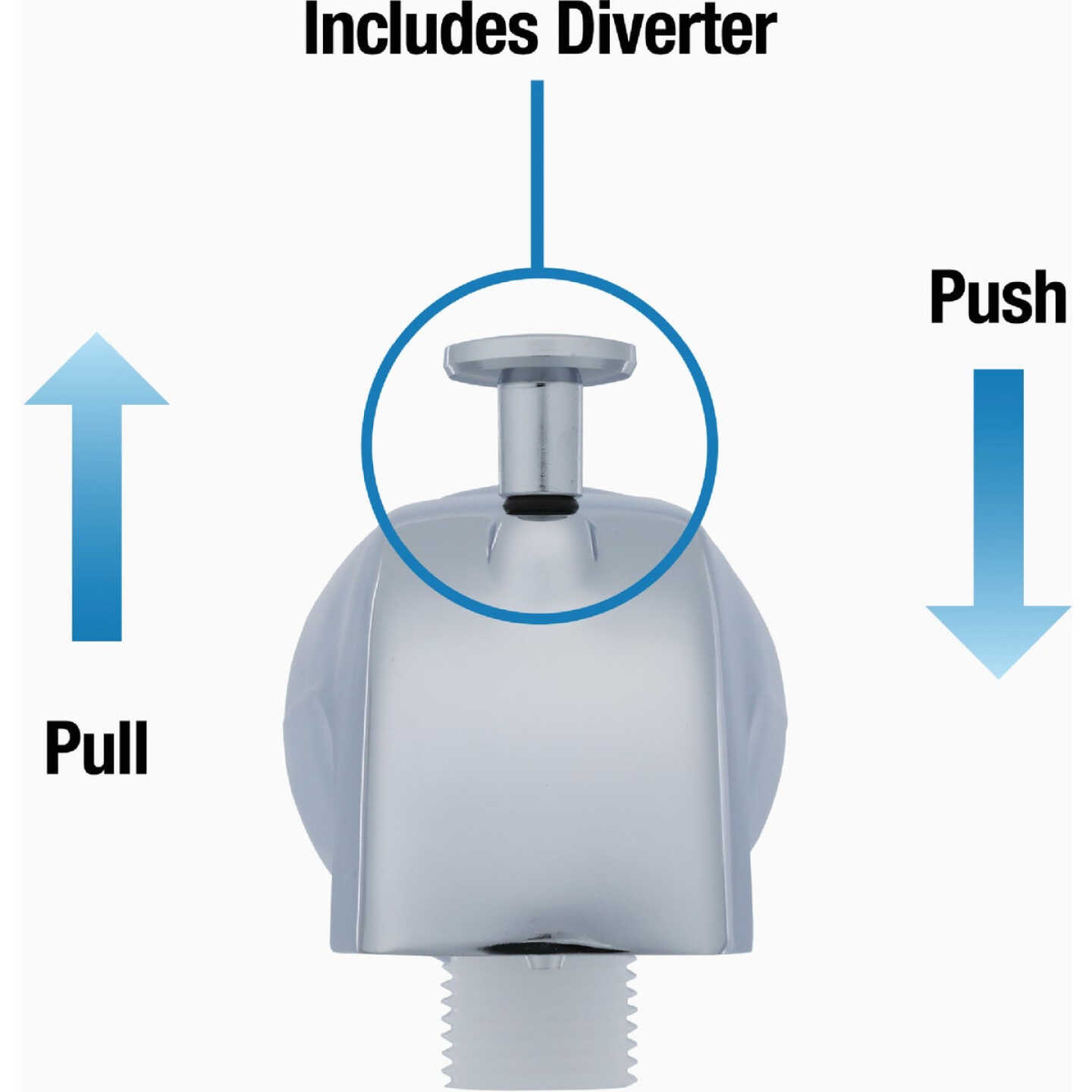 Danco 5 In. Chrome Bathtub Spout with Diverter Image 5