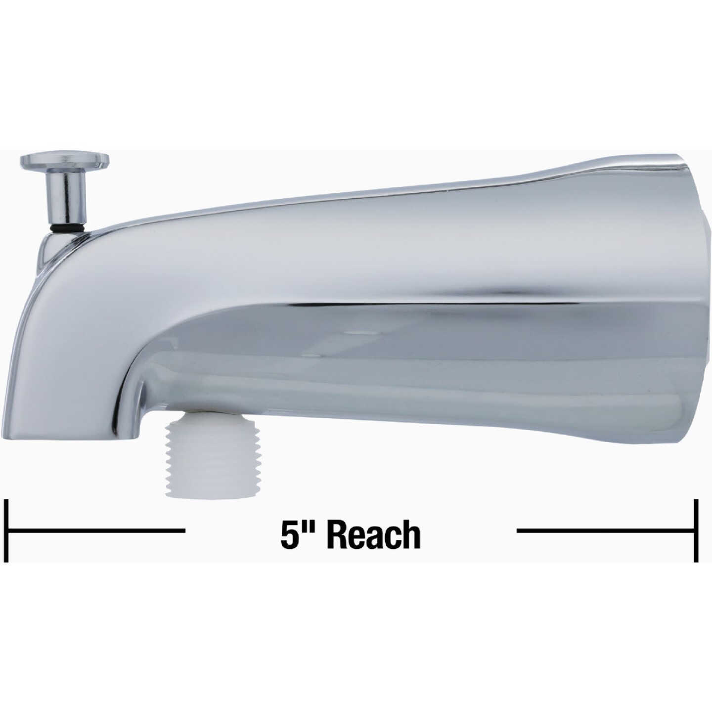 Danco 5 In. Chrome Bathtub Spout with Diverter Image 6