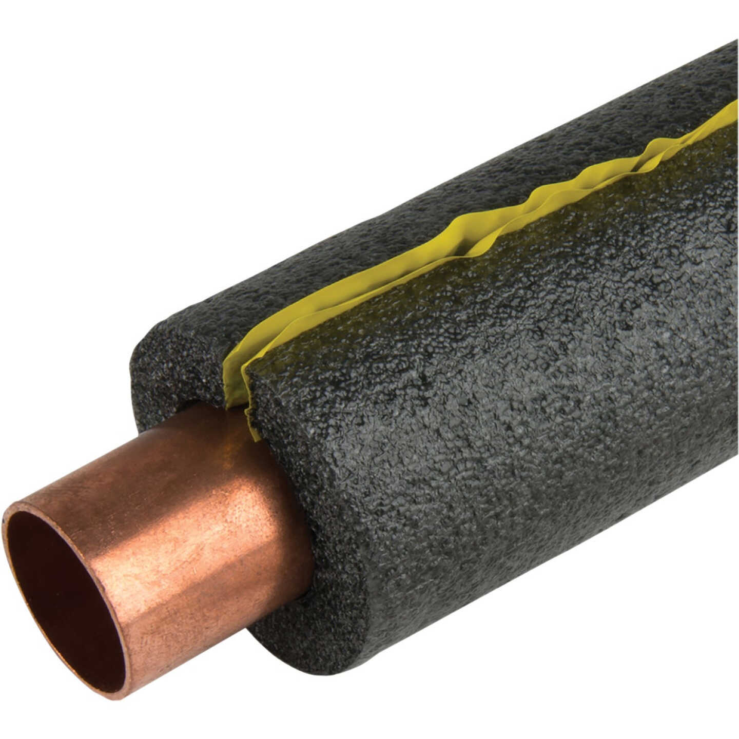 Tundra 1/2 In. Wall Self-Sealing Polyethylene Pipe Insulation Wrap, 1/2 In. x 3 Ft. (4-Pack) Fits Pipe Size 1/2 In. Copper / 3/8 In. Iron Image 1
