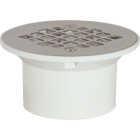 Sioux Chief 3 In. x 4 In. PVC/Stainless Steel Screw Floor Drain Image 1