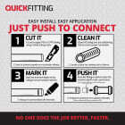 QuickFitting 1/2 In. Push-to-Connect x 1/2 In. FNPT Brass 90 Deg Drop Ear Elbow Image 2