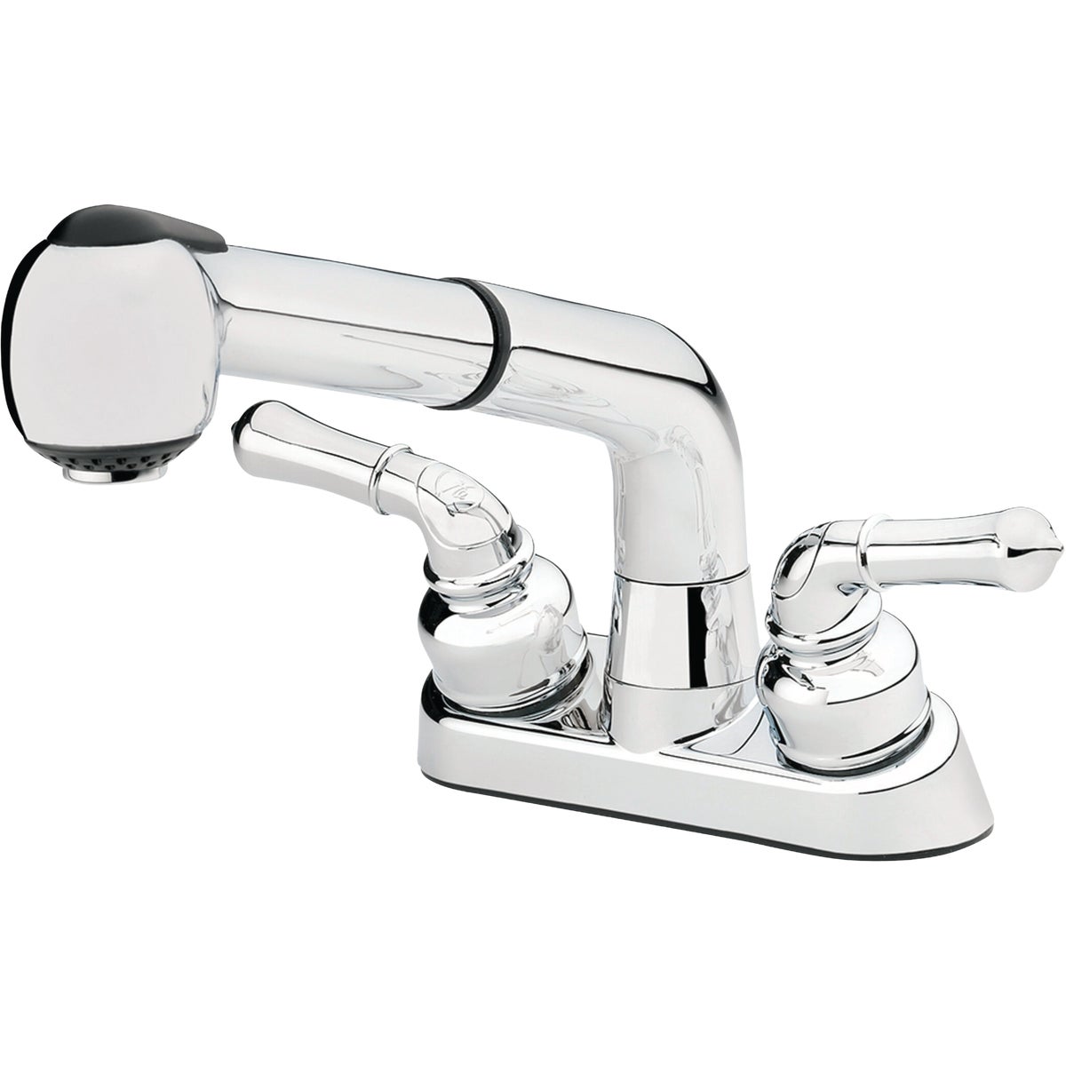Simply Clean 2-Handle Chrome Pullout Spout Laundry Faucet