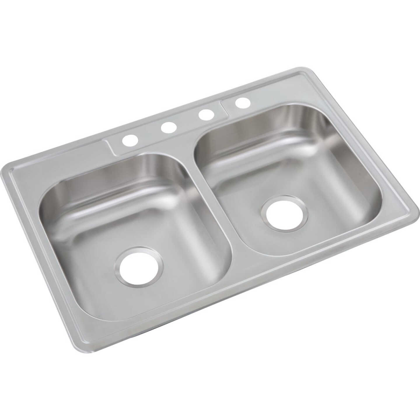 Common Goods 33 In. x 22 In. x 6 In. Double Bowl Top Mount Kitchen Sink Image 1