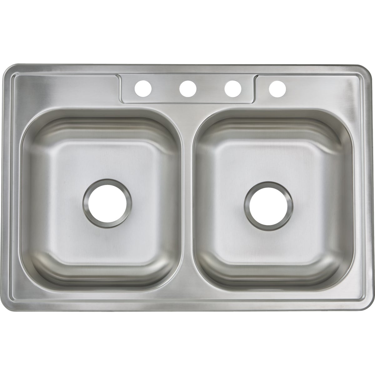 Common Goods 33 In. x 22 In. x 6 In. Double Bowl Top Mount Kitchen Sink Image 3