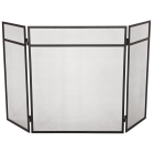 Home Impressions 3-Panel Black Mesh Decorative Fireplace Screen Image 1
