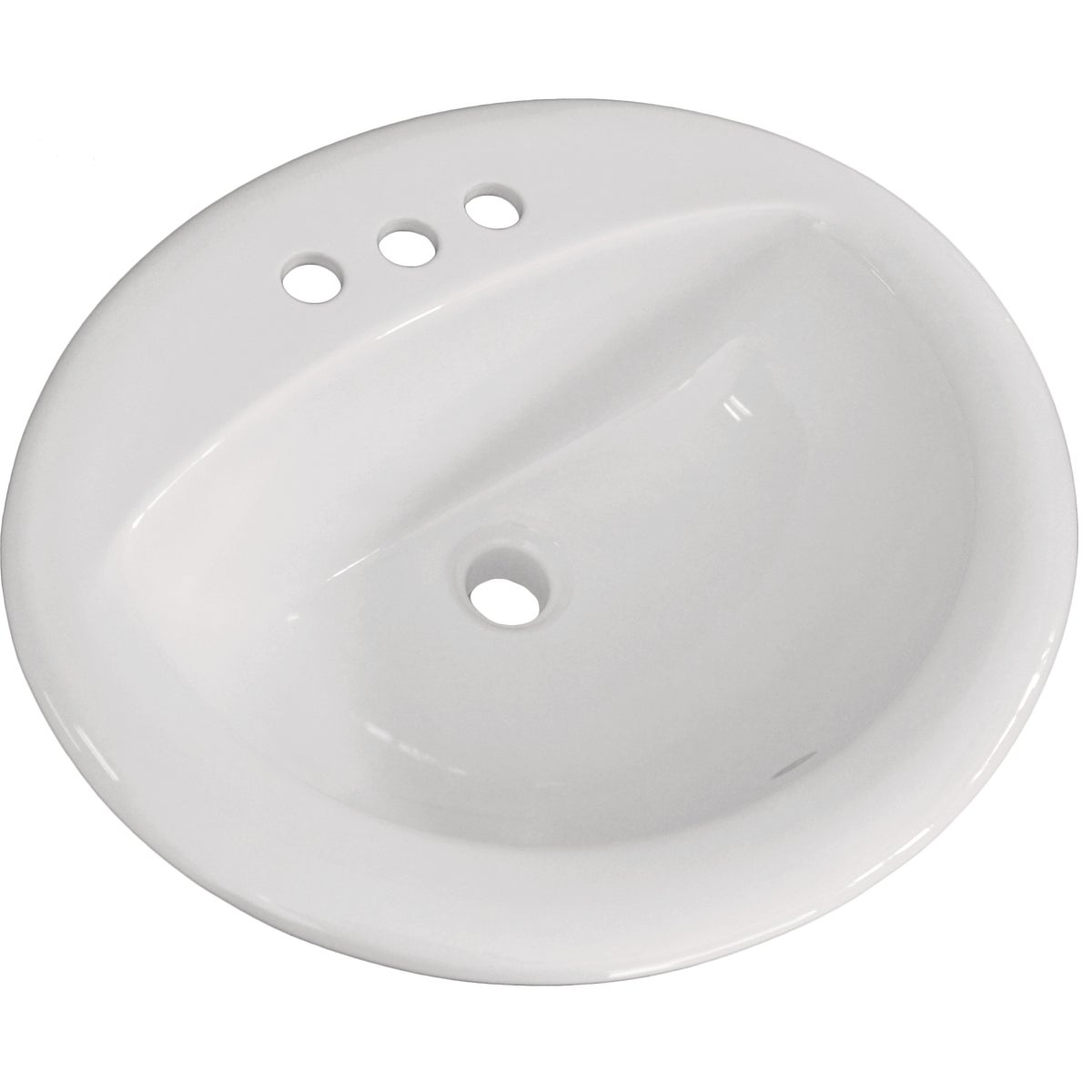 Compass Manufacturing Canton Oak Lawn Oval White Drop-In Bathroom Sink