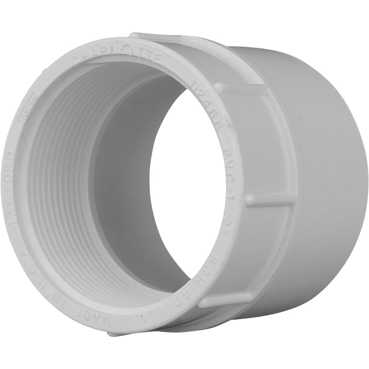 Charlotte Pipe Female Schedule 40 2 in. PVC Adapter Image 1