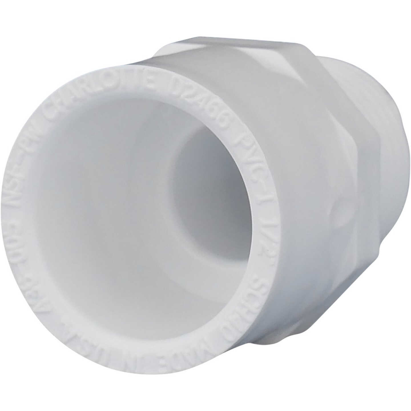 Charlotte Pipe 1/2 In. x 1/2 In. Schedule 40 Male PVC Adapter Image 1