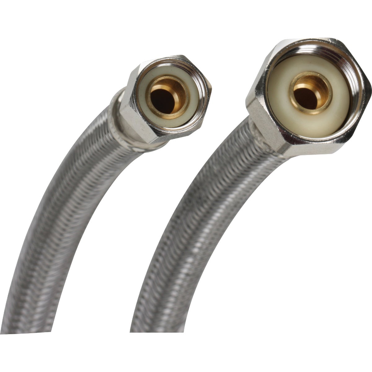 Fluidmaster 3/8 F X 1/2 In. F X 20 In. L Stainless Steel Faucet Connector Image 1