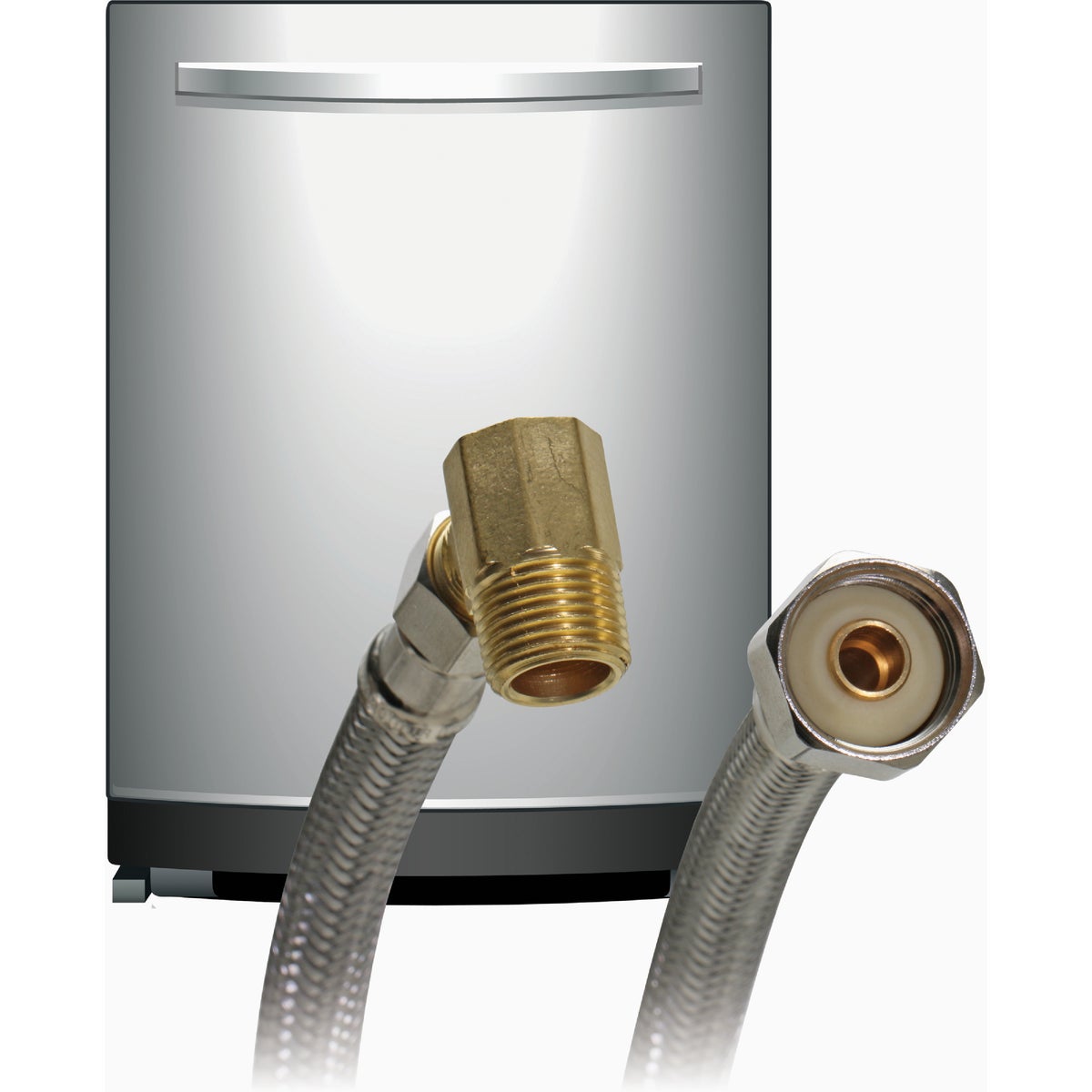 Fluidmaster Universal Fit 60 In. L Braided Stainless Steel Dishwasher Connector Image 2