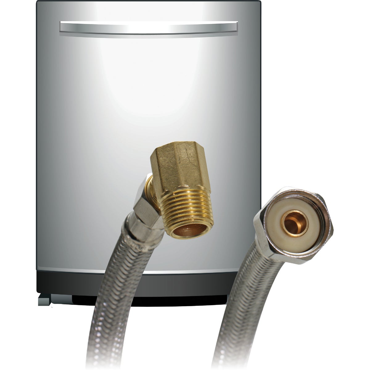 Fluidmaster Universal Fit 60 In. L Braided Stainless Steel Dishwasher Connector Image 6