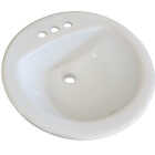 Compass Manufacturing Canton Oak Lawn Round White Drop-In Bathroom Sink Image 1