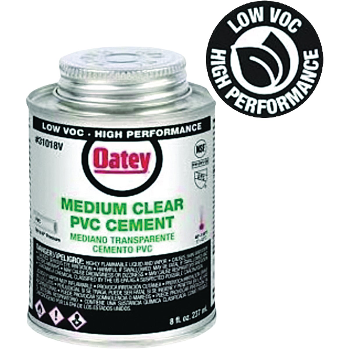Oatey 8 Oz. Clear Medium-Bodied PVC Pipe Cement