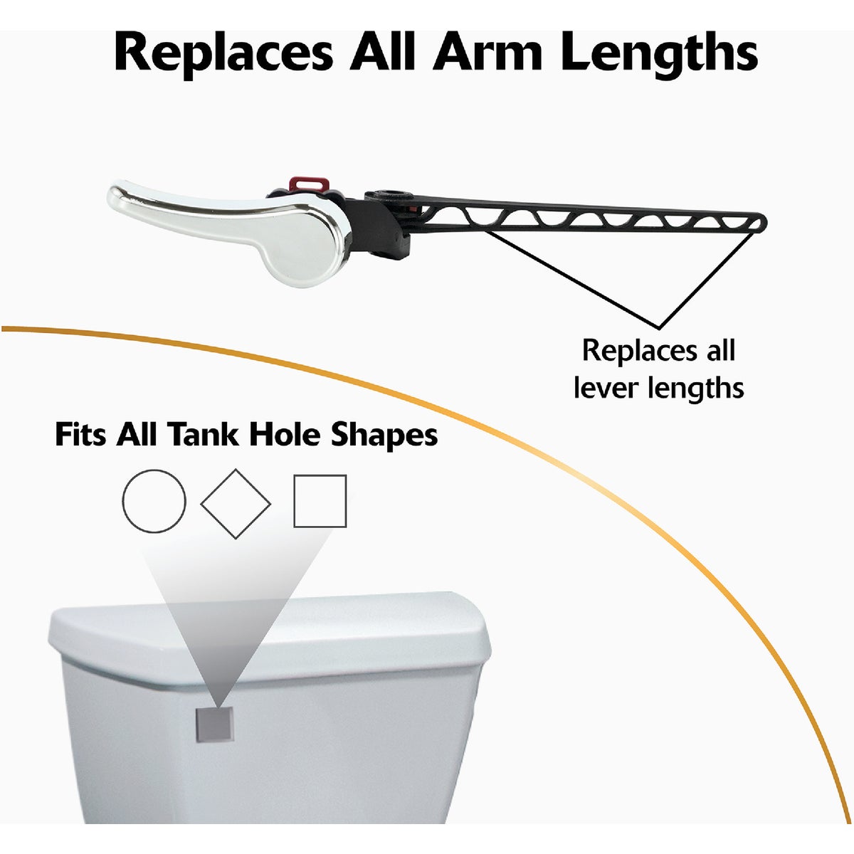 Korky Universal White Flush Tank Lever with Plastic Handle Image 4
