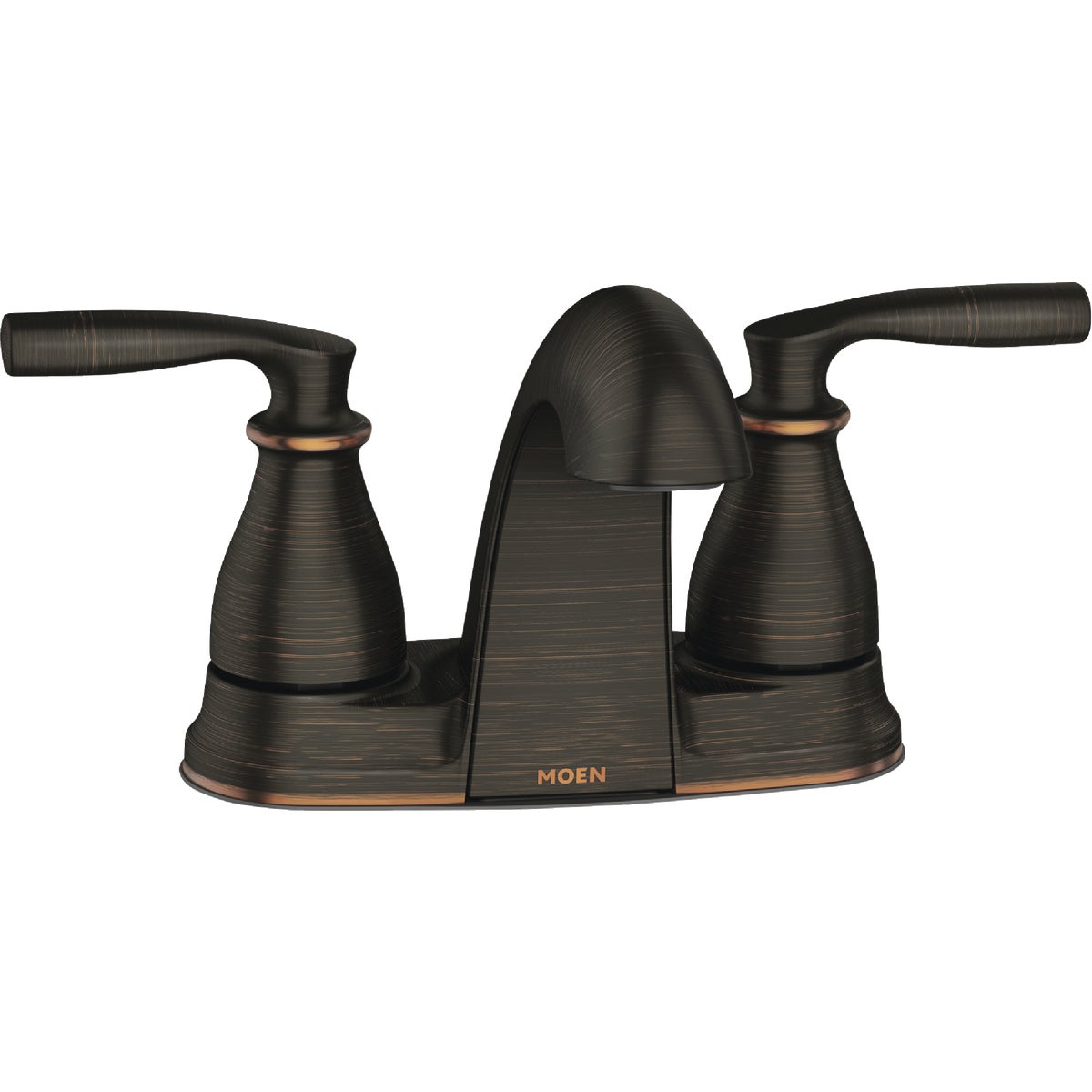 Moen Hilliard 2-Handle Lever Centerset Low Arc Bathroom Faucet, Mediterranean Bronze