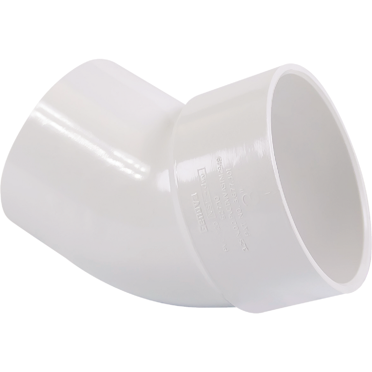 Charlotte Pipe 3 In. Schedule 30 45 Deg. DWV PVC Street Elbow (1/8 Bend)