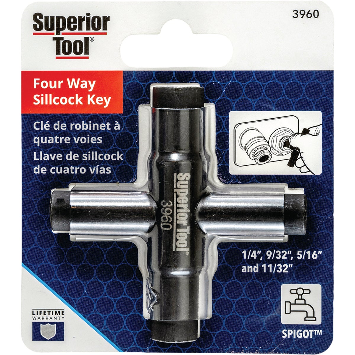 Superior Tool 4-Way Sillcock Faucet Key Image 2