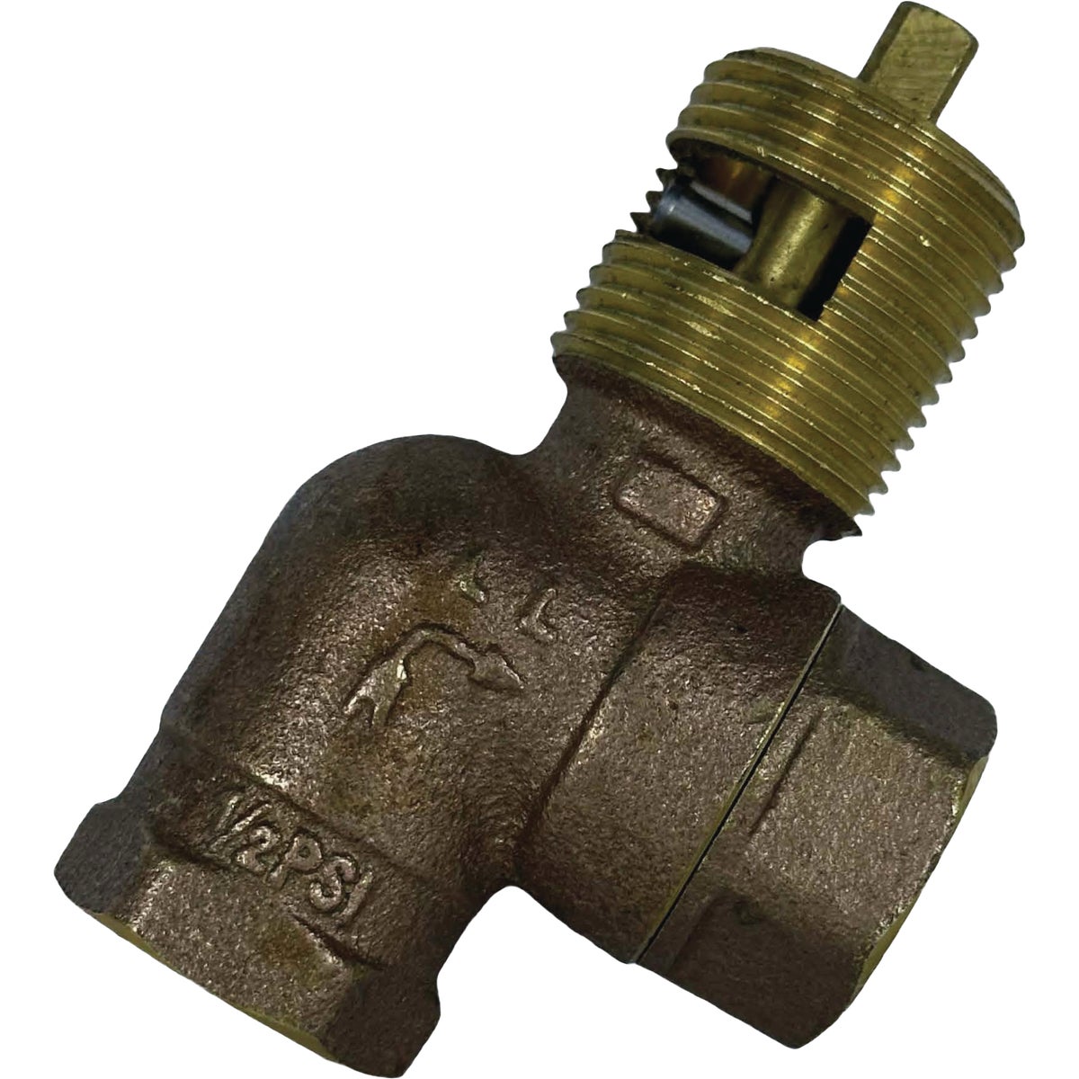 Blue Flame 1/2 In. Brass Quarter-Turn Angle Ball Gas Valve