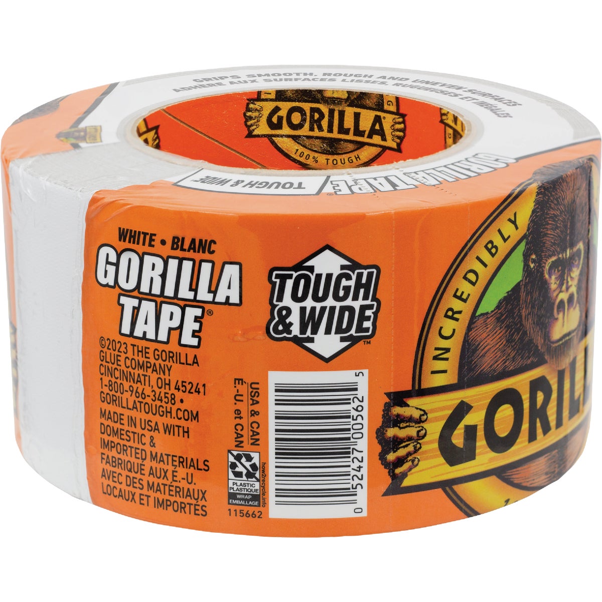 Gorilla 2.88 In. x 25 Yd. Tough & Wide Heavy-Duty Duct Tape, White Image 4